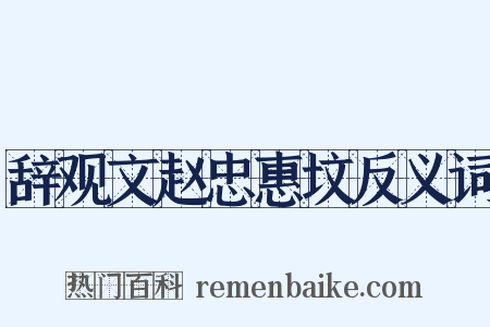 辞观文赵忠惠坟反义词是什么意思的图片